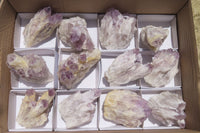 Natural Sugar Amethyst Quartz Clusters x 12 from Solwezi, Zambia