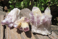 Natural Sugar Amethyst Quartz Clusters x 12 from Solwezi, Zambia