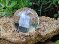 Polished Large Blue Lace Agate cobbed piece in PVC Resin Sphere - sold per item - From Namibia