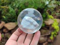 Polished Large Blue Lace Agate cobbed piece in PVC Resin Sphere - sold per item - From Namibia