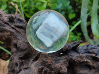 Polished Large Blue Lace Agate cobbed piece in PVC Resin Sphere - sold per item - From Namibia