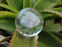 Polished Large Blue Lace Agate cobbed piece in PVC Resin Sphere - sold per item - From Namibia