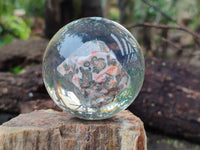 Polished Large Snakeskin Rhyolite Jasper cobbed piece in PVC Resin Sphere - sold per item - From Australia