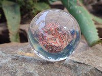 Polished Large Snakeskin Rhyolite Jasper cobbed piece in PVC Resin Sphere - sold per item - From Australia