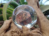 Polished Large Snakeskin Rhyolite Jasper cobbed piece in PVC Resin Sphere - sold per item - From Australia