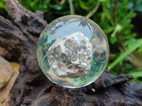 Polished Large Snakeskin Rhyolite Jasper cobbed piece in PVC Resin Sphere - sold per item - From Australia