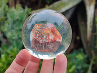 Polished Large Snakeskin Rhyolite Jasper cobbed piece in PVC Resin Sphere - sold per item - From Australia