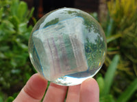 Polished Large Watermelon Fluorite cobbed piece in PVC Resin Sphere - sold per item - From Namibia