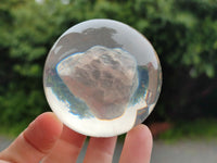 Polished Large Watermelon Fluorite cobbed piece in PVC Resin Sphere - sold per item - From Namibia