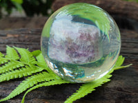 Polished Large Watermelon Fluorite cobbed piece in PVC Resin Sphere - sold per item - From Namibia