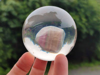 Polished Large Watermelon Fluorite cobbed piece in PVC Resin Sphere - sold per item - From Namibia