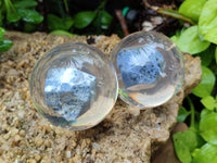 Polished Large Sodalite cobbed piece in PVC Resin Sphere - sold per item - From Namibia