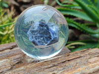 Polished Large Sodalite cobbed piece in PVC Resin Sphere - sold per item - From Namibia