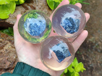 Polished Large Sodalite cobbed piece in PVC Resin Sphere - sold per item - From Namibia