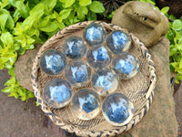 Polished Large Sodalite cobbed piece in PVC Resin Sphere - sold per item - From Namibia