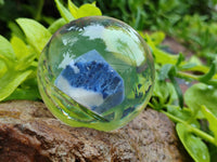 Polished Large Sodalite cobbed piece in PVC Resin Sphere - sold per item - From Namibia