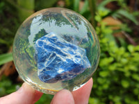 Polished Large Sodalite cobbed piece in PVC Resin Sphere - sold per item - From Namibia