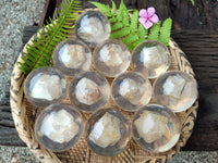 Polished Golden Rutile Quartz in PVC Resin Spheres - sold per item - From Brazil