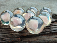 Polished Rose Quartz Free Form in PVC Resin Spheres - sold per item - From South Africa