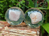 Polished Rose Quartz Free Form in PVC Resin Spheres - sold per item - From South Africa