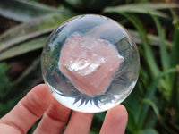 Polished Rose Quartz Free Form in PVC Resin Spheres - sold per item - From South Africa