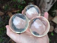 Polished Rose Quartz Free Form in PVC Resin Spheres - sold per item - From South Africa