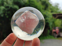 Polished Rose Quartz Free Form in PVC Resin Spheres - sold per item - From South Africa