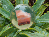 Polished Carnelian Agate in PVC Resin Spheres - sold per item - From Madagascar