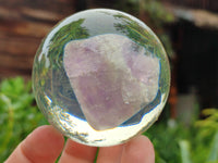 Polished Chevron Amethyst cobbed pieces in PVC Resin Spheres - sold per item - From Zambia