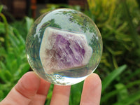 Polished Chevron Amethyst cobbed pieces in PVC Resin Spheres - sold per item - From Zambia