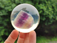 Polished Chevron Amethyst cobbed pieces in PVC Resin Spheres - sold per item - From Zambia