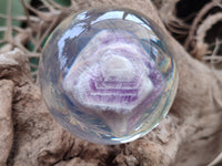 Polished Chevron Amethyst cobbed pieces in PVC Resin Spheres - sold per item - From Zambia