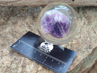 Polished Chevron Amethyst cobbed pieces in PVC Resin Spheres - sold per item - From Zambia