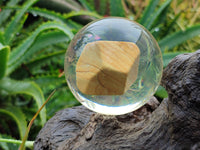 Polished Namibian Desert Picture Stone Jasper cobbed piece in PVC Resin Sphere - sold per item - From Namibia