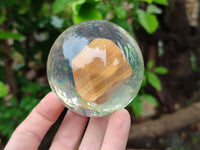 Polished Namibian Desert Picture Stone Jasper cobbed piece in PVC Resin Sphere - sold per item - From Namibia