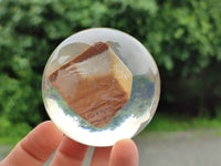 Polished Namibian Desert Picture Stone Jasper cobbed piece in PVC Resin Sphere - sold per item - From Namibia