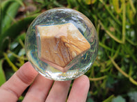 Polished Namibian Desert Picture Stone Jasper cobbed piece in PVC Resin Sphere - sold per item - From Namibia