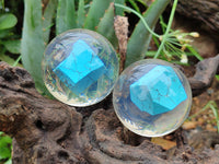 Polished Cobbed Blue Howlite in PVC Resin Spheres - sold per item - From Zimbabwe