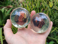 Polished Tiger Iron Jasper in PVC Resin Spheres - sold per item - From Australia