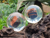 Polished Tiger Iron Jasper in PVC Resin Spheres - sold per item - From Australia