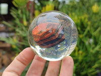 Polished Tiger Iron Jasper in PVC Resin Spheres - sold per item - From Australia