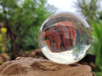 Polished Tiger Iron Jasper in PVC Resin Spheres - sold per item - From Australia