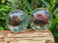 Polished Tiger Iron Jasper in PVC Resin Spheres - sold per item - From Australia