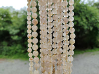 Polished Extra Rare 1980's Gold Rutile Quartz Beaded Necklace - Sold Per Item - From Brazil