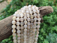 Polished Extra Rare 1980's Gold Rutile Quartz Beaded Necklace - Sold Per Item - From Brazil