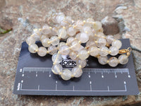 Polished Extra Rare 1980's Gold Rutile Quartz Beaded Necklace - Sold Per Item - From Brazil