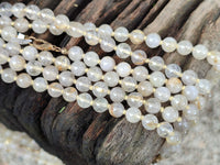 Polished Extra Rare 1980's Gold Rutile Quartz Beaded Necklace - Sold Per Item - From Brazil