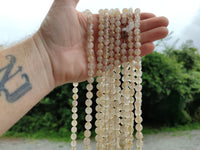 Polished Extra Rare 1980's Gold Rutile Quartz Beaded Necklace - Sold Per Item - From Brazil