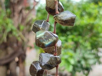 Polished Labradorite Free Form Beaded Necklace - Sold Per Item - From Madagascar