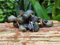 Polished Labradorite Free Form Beaded Necklace - Sold Per Item - From Madagascar